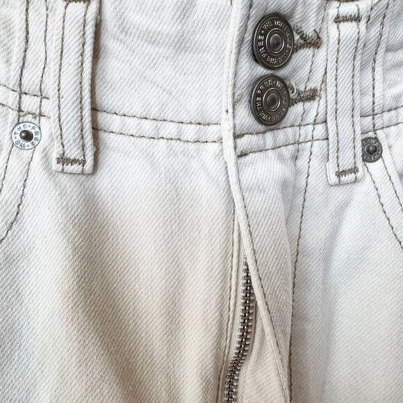 NWT Free People Aster Straight Leg Jeans We The Free in Cream - Picture 7 of 14